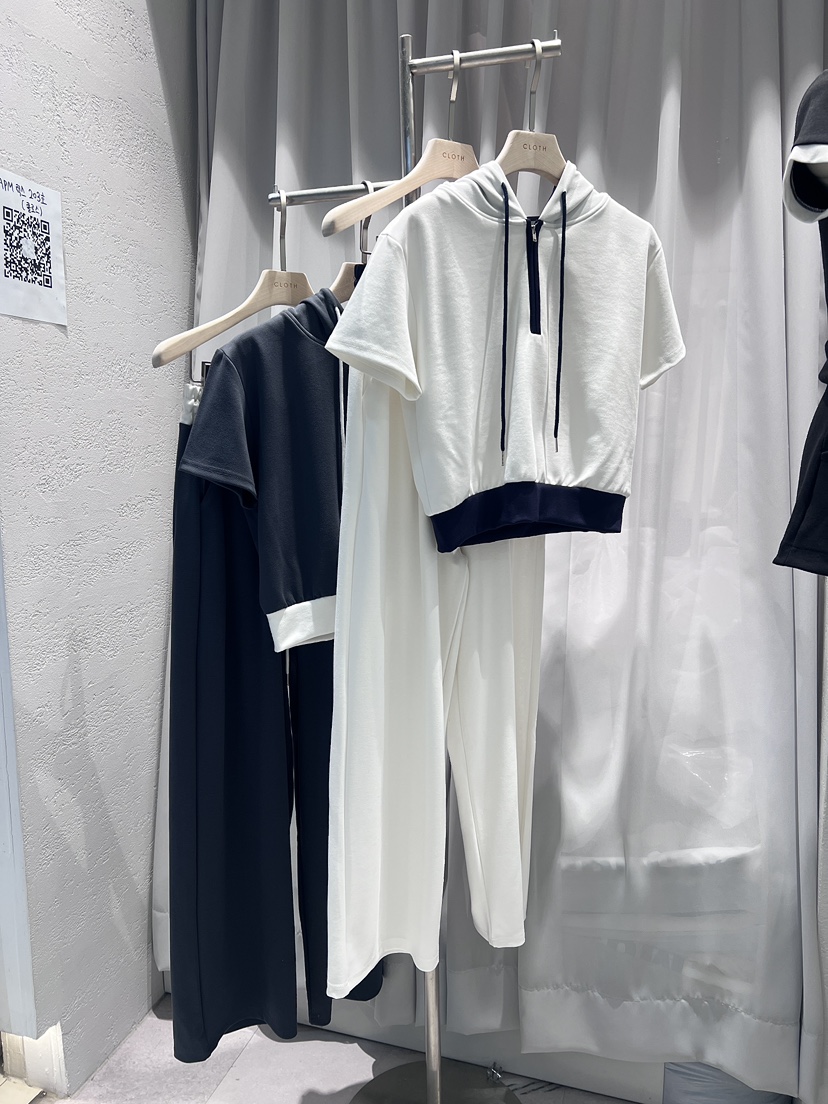 CLOTH東大門㊣實拍女裝新款職業休閑25秋冬熱賣套裝連帽衫套裝CLOTH套裝