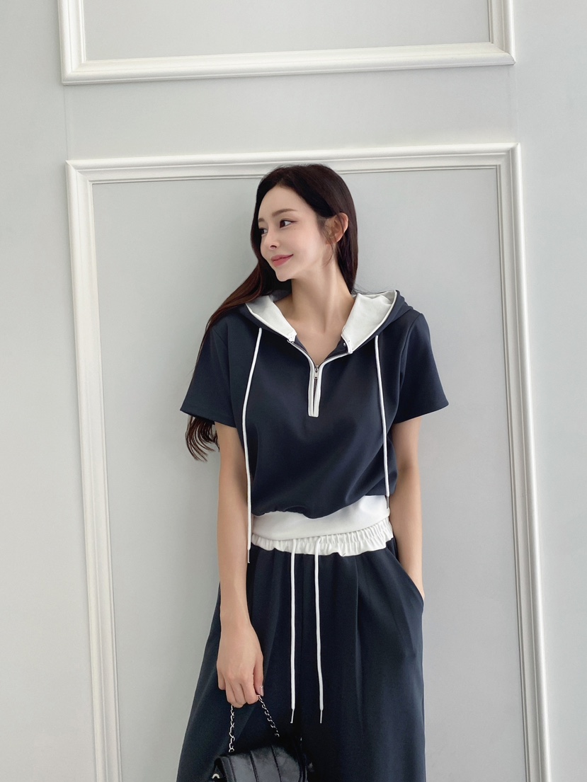CLOTH東大門㊣實拍女裝新款職業休閑25秋冬熱賣套裝連帽衫套裝CLOTH套裝