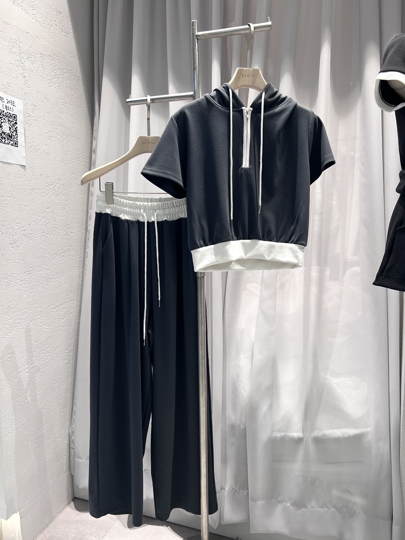 CLOTH東大門㊣實拍女裝新款職業休閑25秋冬熱賣套裝連帽衫套裝CLOTH套裝圖色2