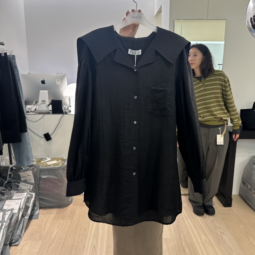REIRAI東大門㊣實拍女士新品人氣真品時尚25秋冬襯衫蕾絲衫Reirai襯衫/蕾絲衫圖色2