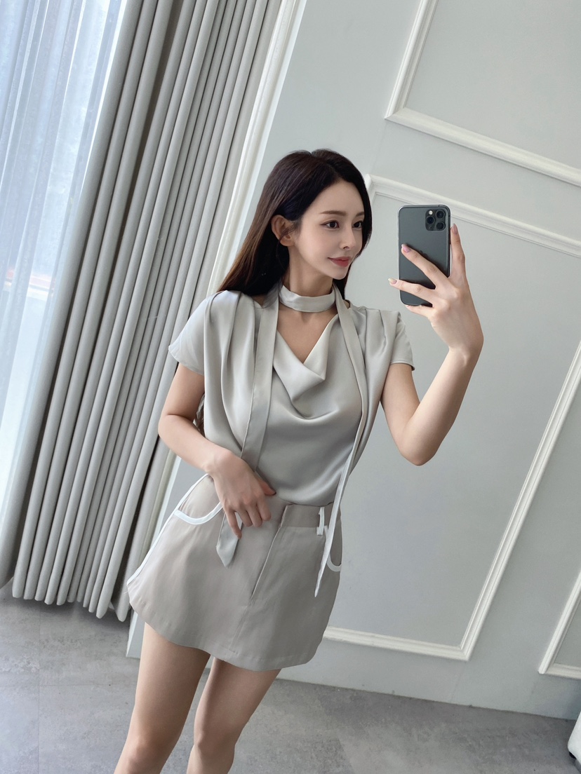 CLOTH韓國代購㊣女士新款職業真品推薦熱賣襯衫蕾絲衫含脖帶CLOTH襯衫/蕾絲衫