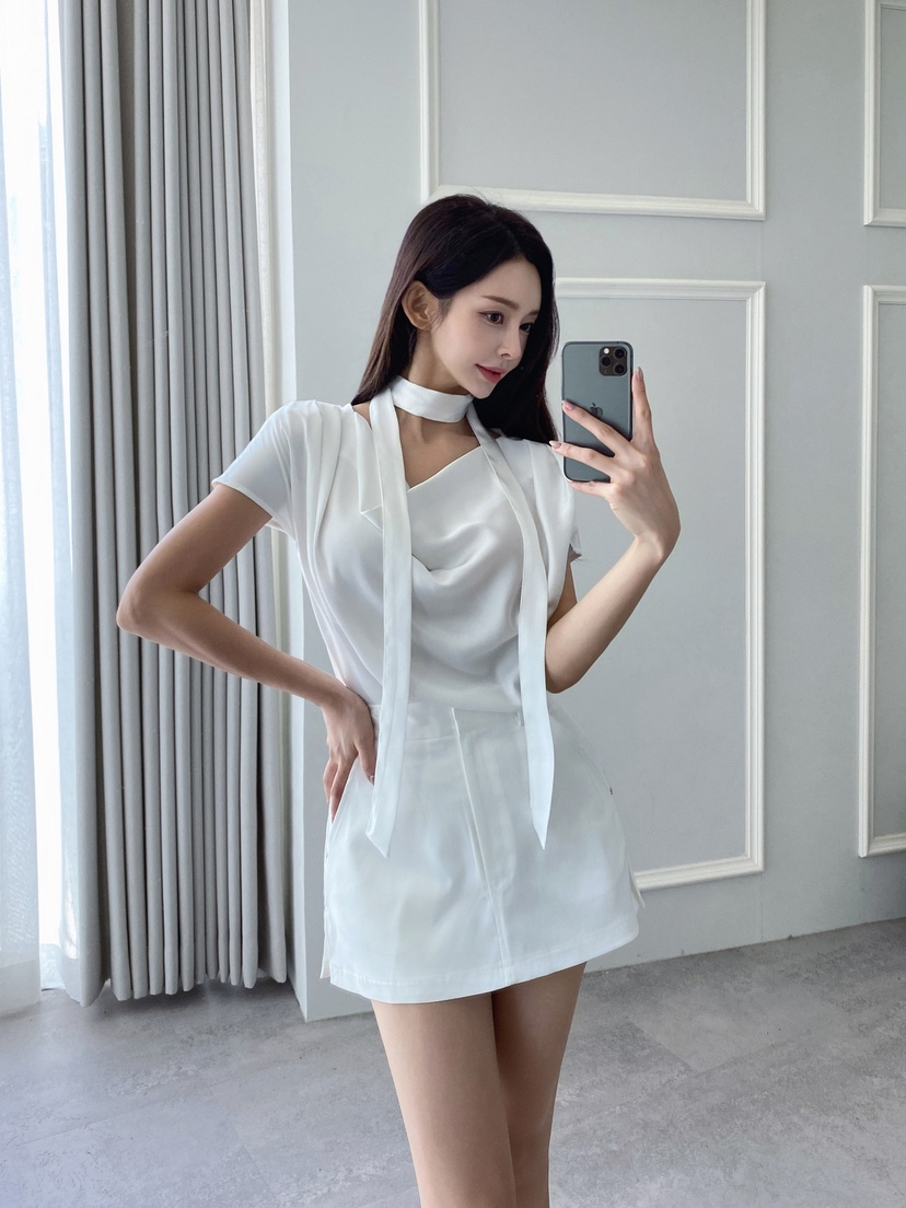 CLOTH韓國代購㊣女士新款職業真品推薦熱賣襯衫蕾絲衫含脖帶CLOTH襯衫/蕾絲衫