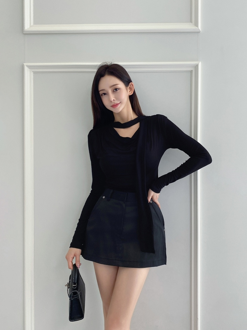 CLOTH韓國代購㊣女裝新款人氣休閑25秋冬職業推薦熱賣裙褲緞面CLOTH裙褲