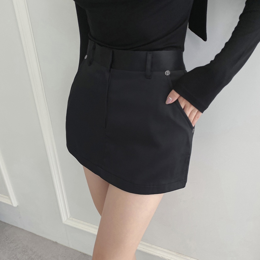CLOTH韓國代購㊣女裝新款人氣休閑25秋冬職業推薦熱賣裙褲緞面CLOTH裙褲