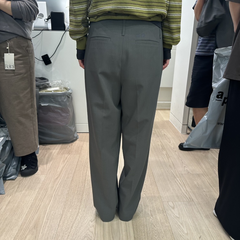 REIRAI韓國代購㊣女裝新品人氣時尚職業熱賣25秋冬休閑褲褶皺Reirai休閑褲