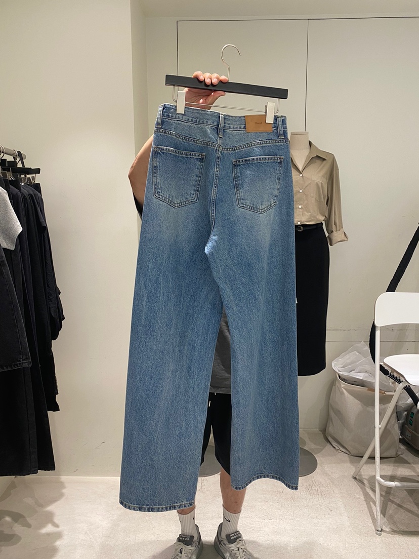 WELL KNOWN東大門㊣代購女裝新品25秋冬時尚牛仔褲寬松牛仔WELL KNOWN牛仔褲