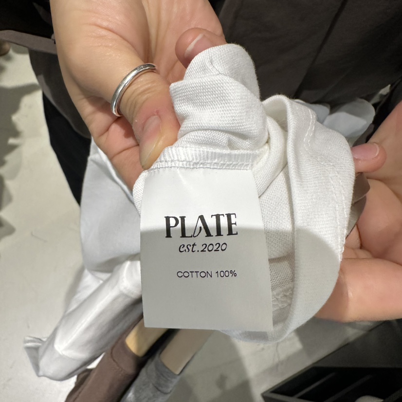 PLATE東大門㊣實拍女士新品休閑25秋冬職業時尚熱賣人氣T恤PLATET恤