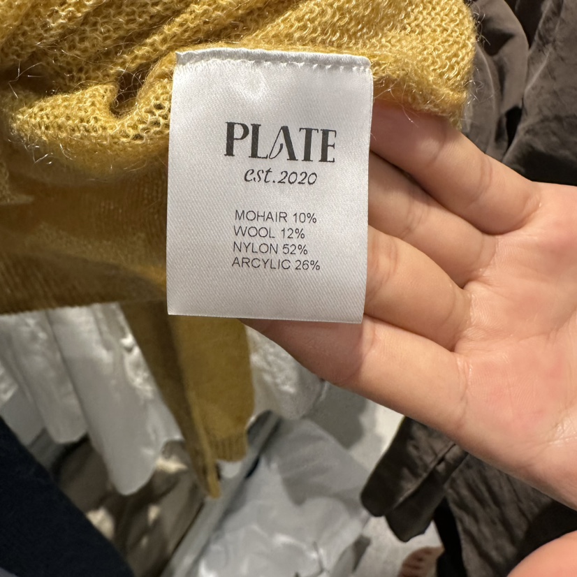 PLATE東大門㊣直郵女裝新款職業推薦時尚針織衫馬海毛羊毛開衫PLATE針織衫