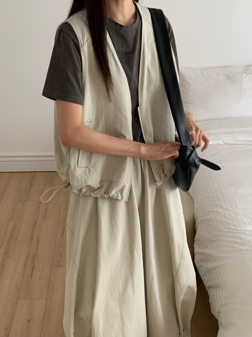 RIVER RAIN韓國代購㊣女士新品熱賣時尚休閑馬甲里外穿雙面RIVER RAIN馬甲