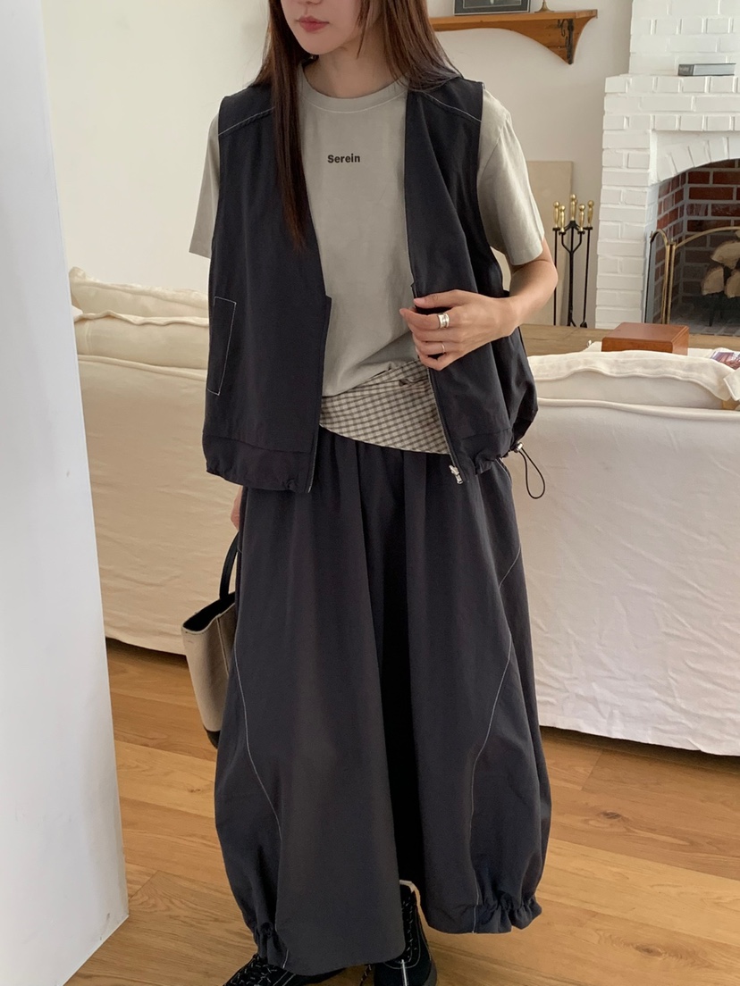 RIVER RAIN韓國代購㊣女士新品熱賣時尚休閑馬甲里外穿雙面RIVER RAIN馬甲