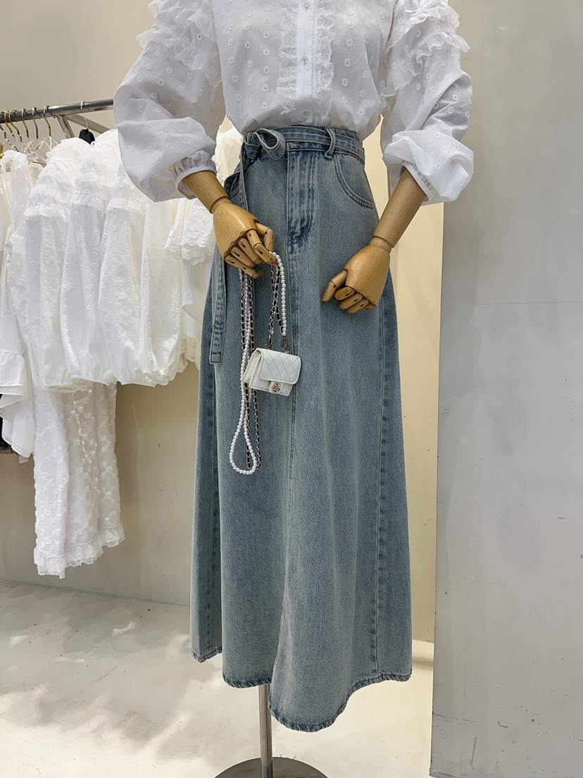 81 MARKET-L韓國直郵㊣女裝新款休閑熱賣25秋冬長裙含腰繩81 MARKET-L長裙