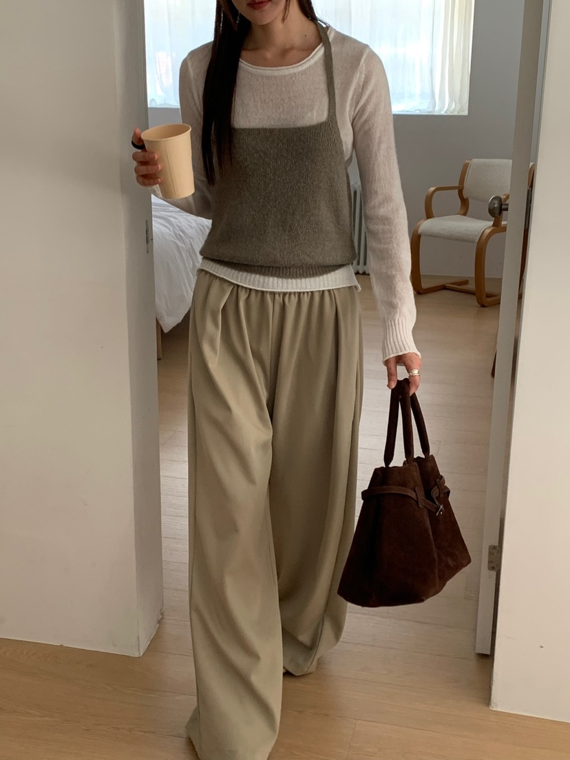 RIVER RAIN東大門㊣實拍女裝新款25秋冬人氣真品推薦休閑褲RIVER RAIN休閑褲