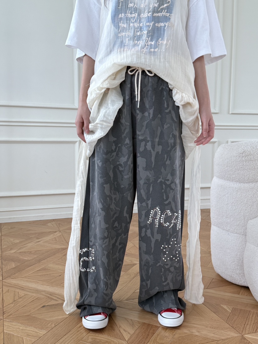 MAISONDEGLORY東大門㊣實拍女裝新款時尚25秋冬真品休閑褲迷彩MAISON DE GLORY休閑褲