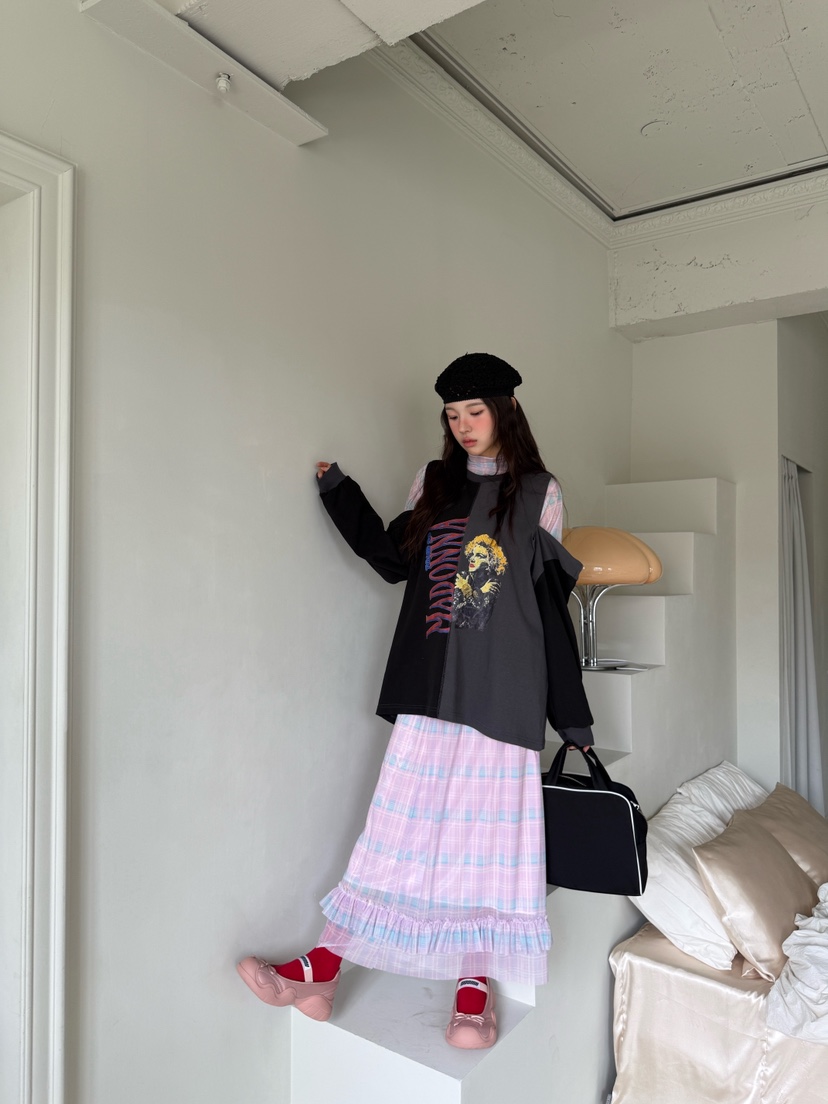 MAISONDEGLORY東大門㊣直郵女裝新品休閑推薦人氣25秋冬長袖T恤MAISON DE GLORY長袖T恤