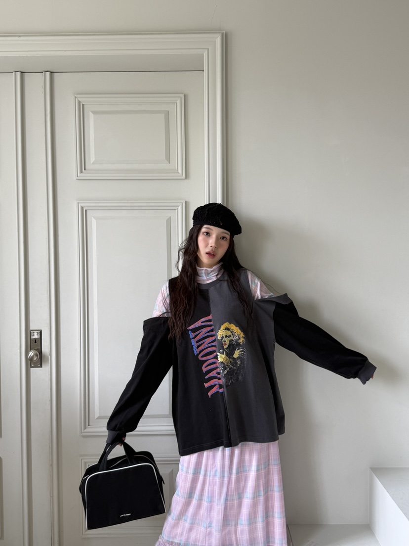 MAISONDEGLORY東大門㊣直郵女裝新品休閑推薦人氣25秋冬長袖T恤MAISON DE GLORY長袖T恤