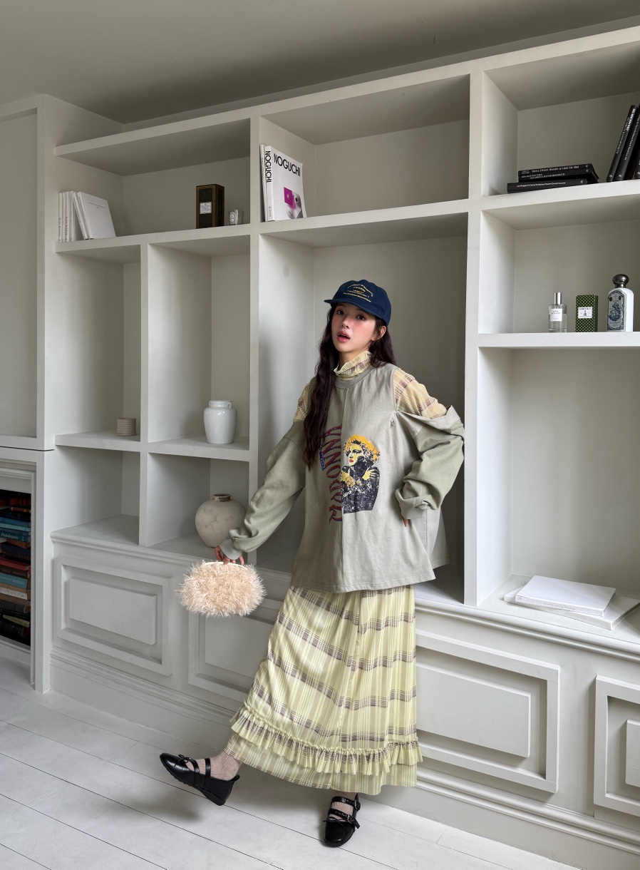 MAISONDEGLORY東大門㊣直郵女裝新品休閑推薦人氣25秋冬長袖T恤MAISON DE GLORY長袖T恤