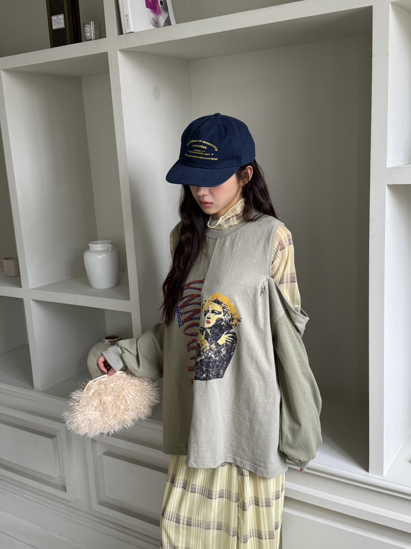 MAISONDEGLORY東大門㊣直郵女裝新品休閑推薦人氣25秋冬長袖T恤MAISON DE GLORY長袖T恤