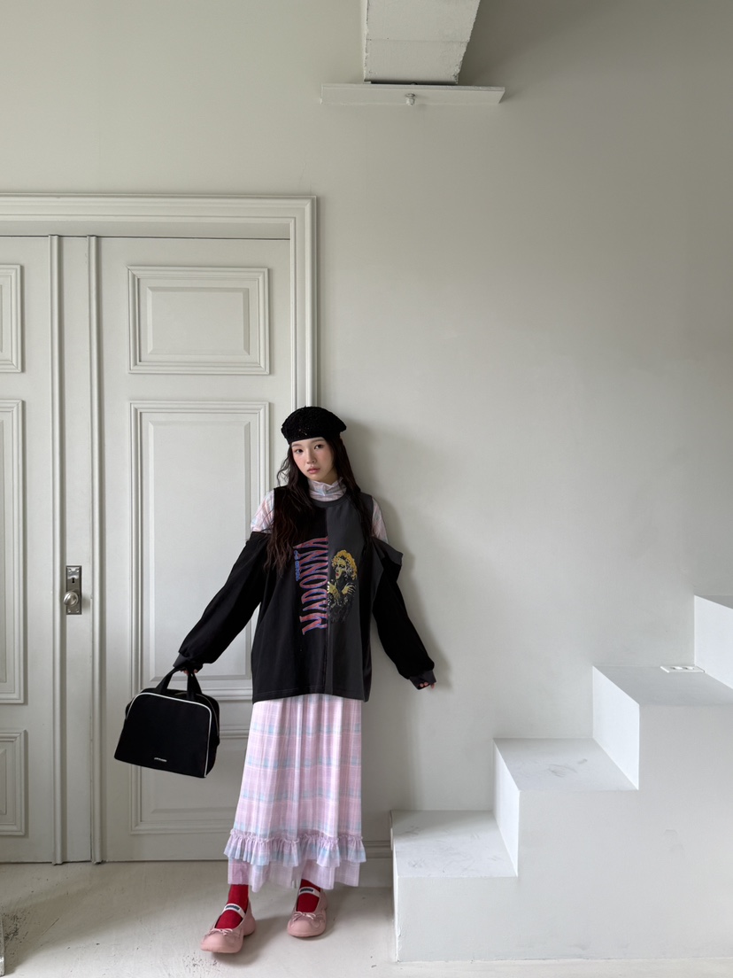 MAISONDEGLORY東大門㊣直郵女裝新品休閑推薦人氣25秋冬長袖T恤MAISON DE GLORY長袖T恤