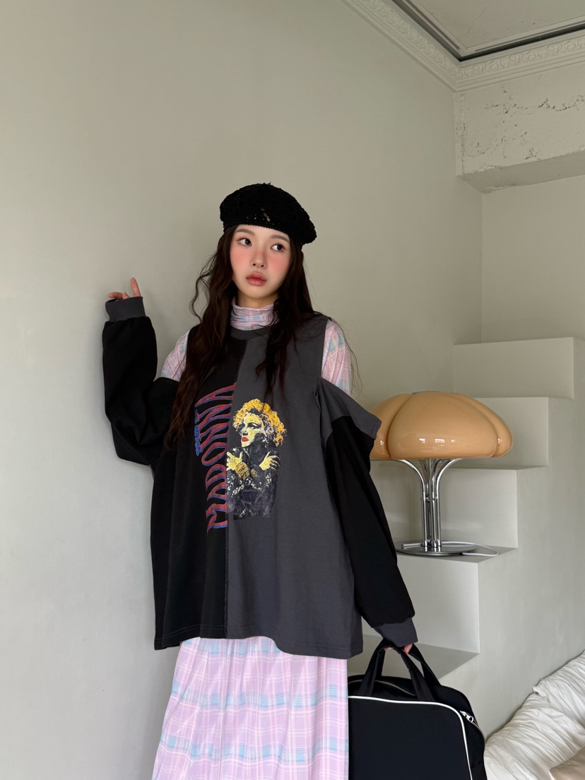 MAISONDEGLORY東大門㊣直郵女裝新品休閑推薦人氣25秋冬長袖T恤MAISON DE GLORY長袖T恤