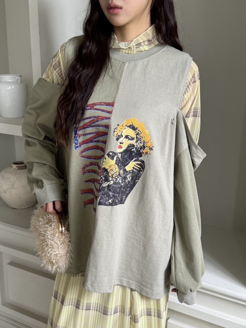 MAISONDEGLORY東大門㊣直郵女裝新品休閑推薦人氣25秋冬長袖T恤MAISON DE GLORY長袖T恤圖色2