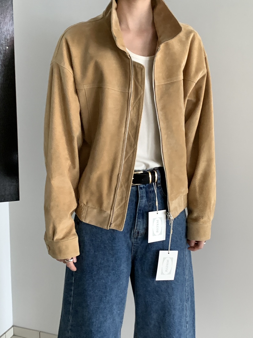 MOVENNE韓國代購㊣女裝新款真品職業推薦25秋冬休閑夾克絨面革MOVENNE夾克