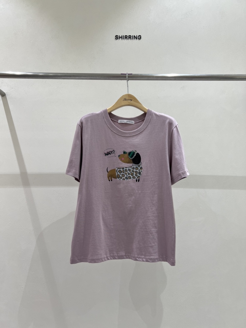SHIRRING韓國直郵㊣女裝新款時尚職業人氣熱賣真品25秋冬T恤SHIRRINGT恤圖色3