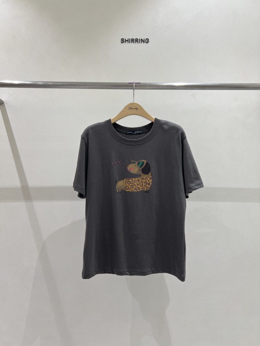SHIRRING韓國直郵㊣女裝新款時尚職業人氣熱賣真品25秋冬T恤SHIRRINGT恤圖色4