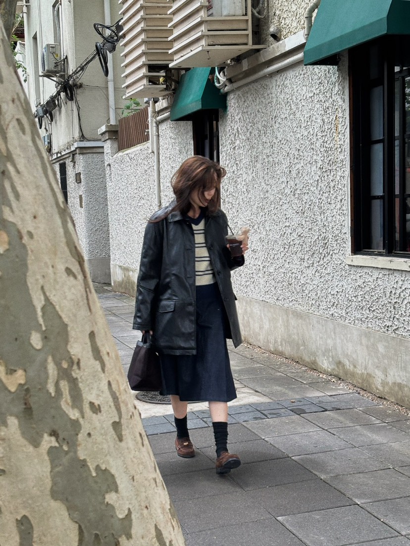 GILLI東大門㊣實拍女裝新款職業時尚人氣真品休閑25秋冬夾克皮革GILLI夾克