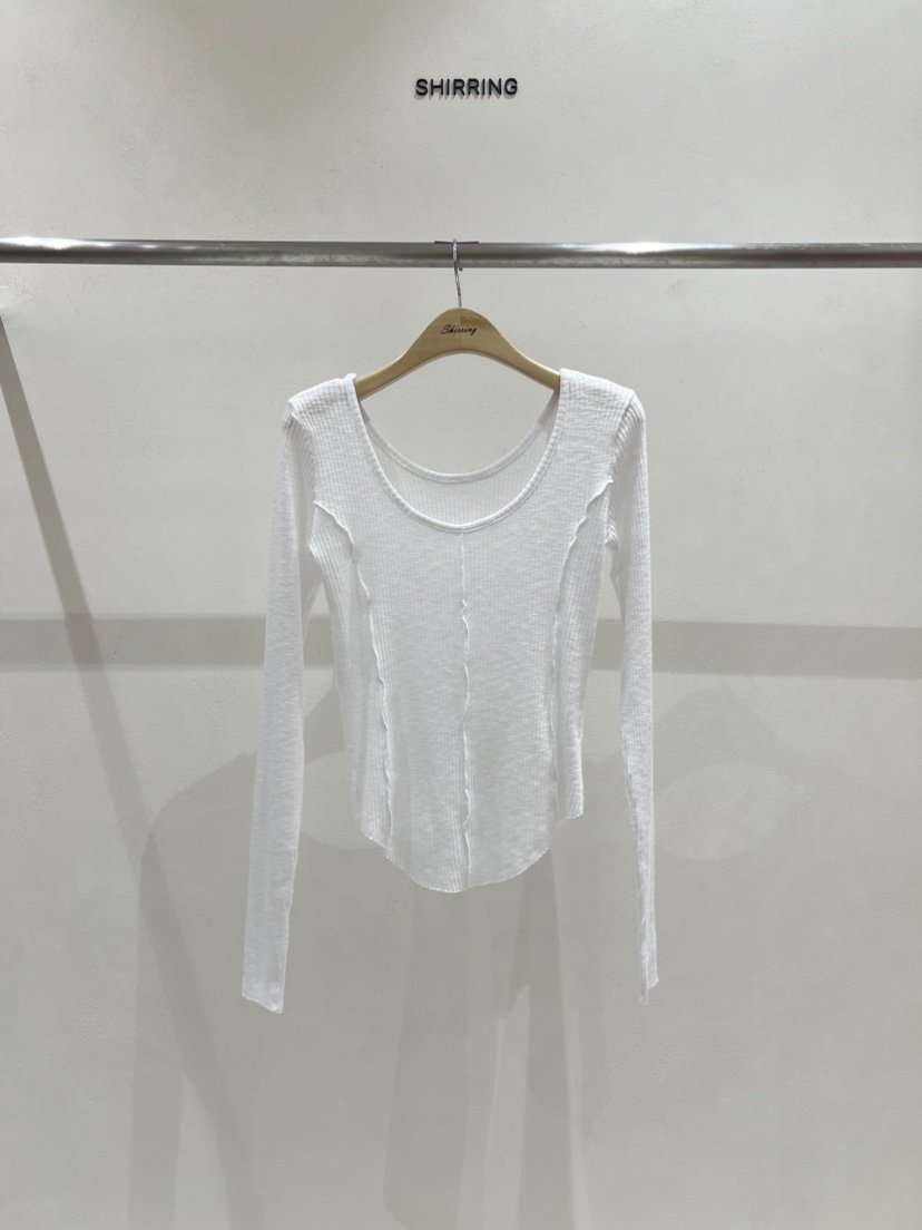 SHIRRING韓國代購㊣女士新款休閑職業真品推薦熱賣時尚長袖T恤SHIRRING長袖T恤