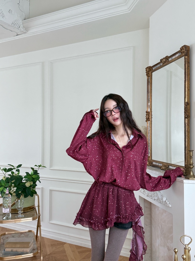 MAISONDEGLORY韓國直郵㊣女裝新品人氣25秋冬推薦襯衫蕾絲衫MAISON DE GLORY襯衫/蕾絲衫