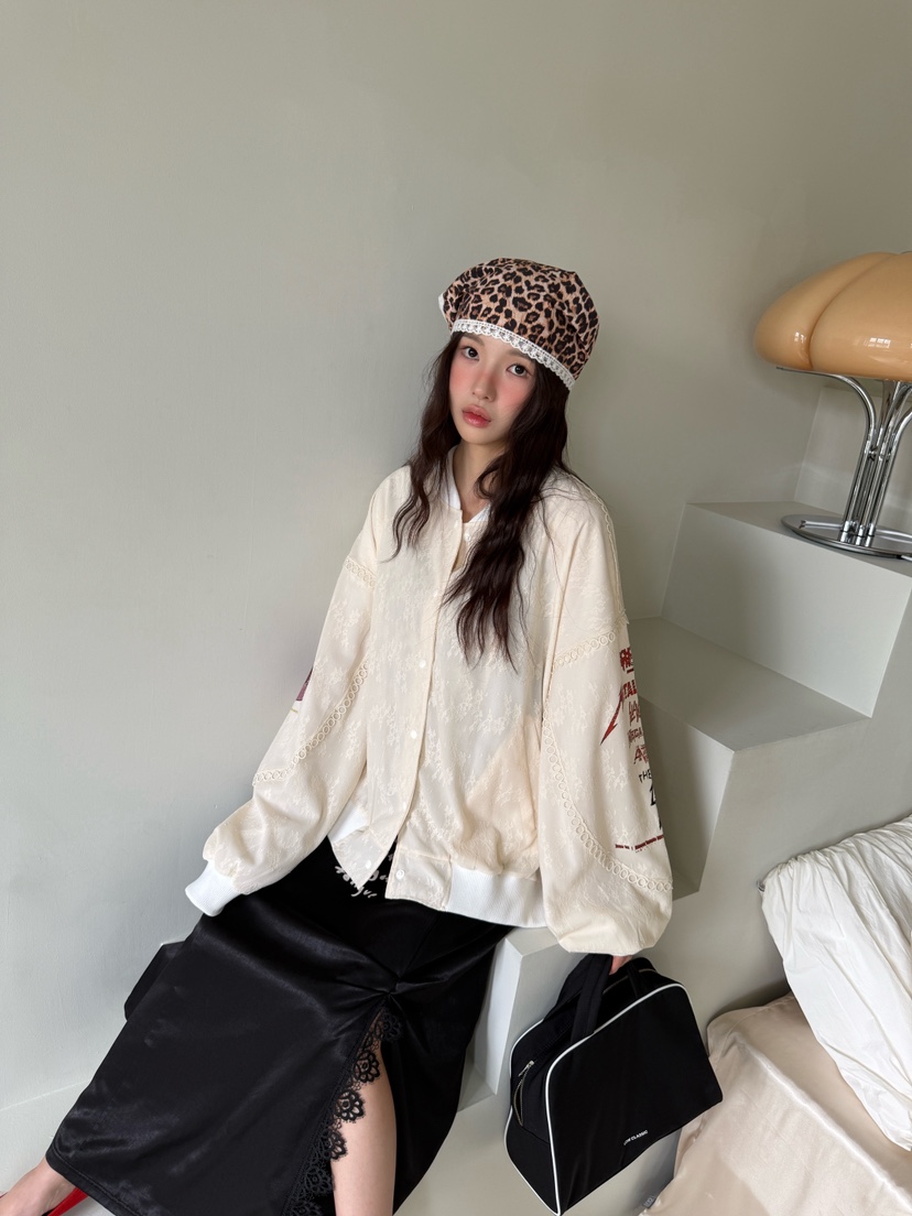 MAISONDEGLORY韓國直郵㊣女士新品25秋冬休閑推薦真品夾克蕾絲MAISON DE GLORY夾克