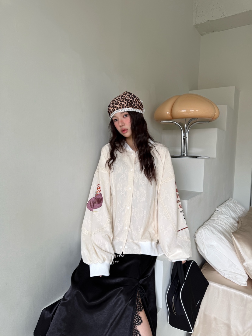 MAISONDEGLORY韓國直郵㊣女士新品25秋冬休閑推薦真品夾克蕾絲MAISON DE GLORY夾克