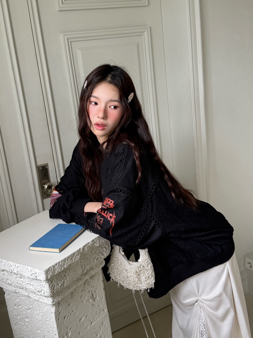 MAISONDEGLORY韓國直郵㊣女士新品25秋冬休閑推薦真品夾克蕾絲MAISON DE GLORY夾克