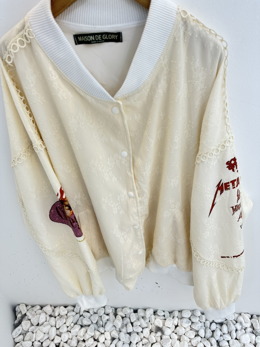 MAISONDEGLORY韓國直郵㊣女士新品25秋冬休閑推薦真品夾克蕾絲MAISON DE GLORY夾克
