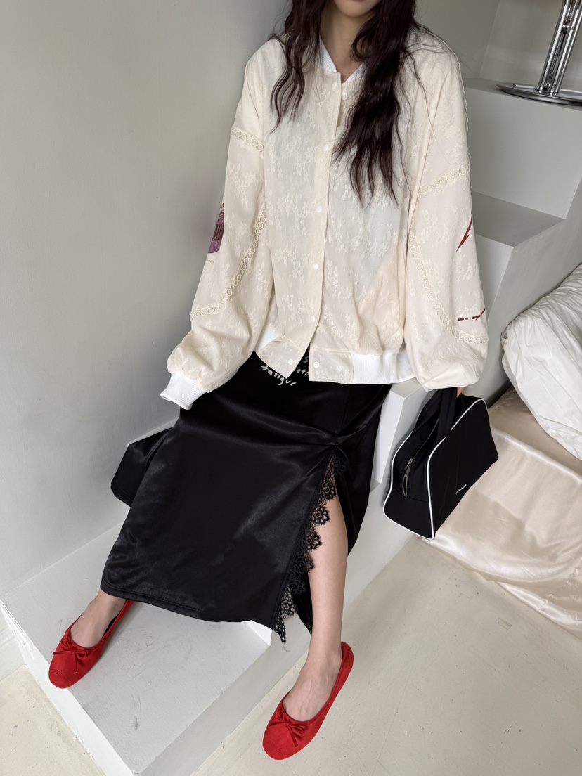 MAISONDEGLORY韓國直郵㊣女士新品25秋冬休閑推薦真品夾克蕾絲MAISON DE GLORY夾克