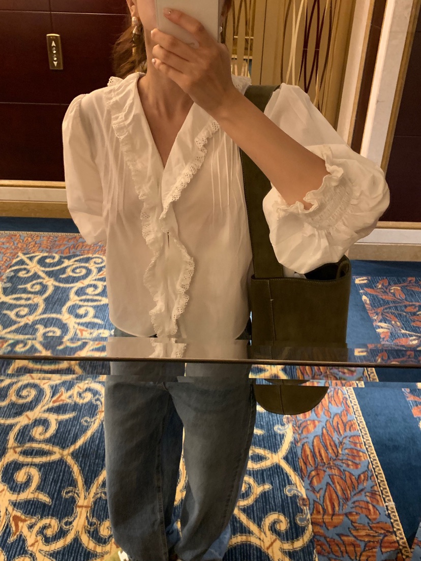 GILLI韓國直郵㊣女士新品真品推薦休閑熱賣人氣時尚襯衫蕾絲衫GILLI襯衫/蕾絲衫