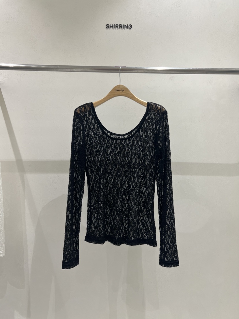 SHIRRING韓國代購㊣女裝新款休閑人氣職業25秋冬襯衫蕾絲衫SHIRRING襯衫/蕾絲衫圖色2
