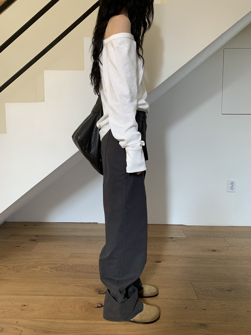 OURS韓國直郵㊣女裝新品職業熱賣真品時尚25秋冬休閑休閑褲OURS休閑褲