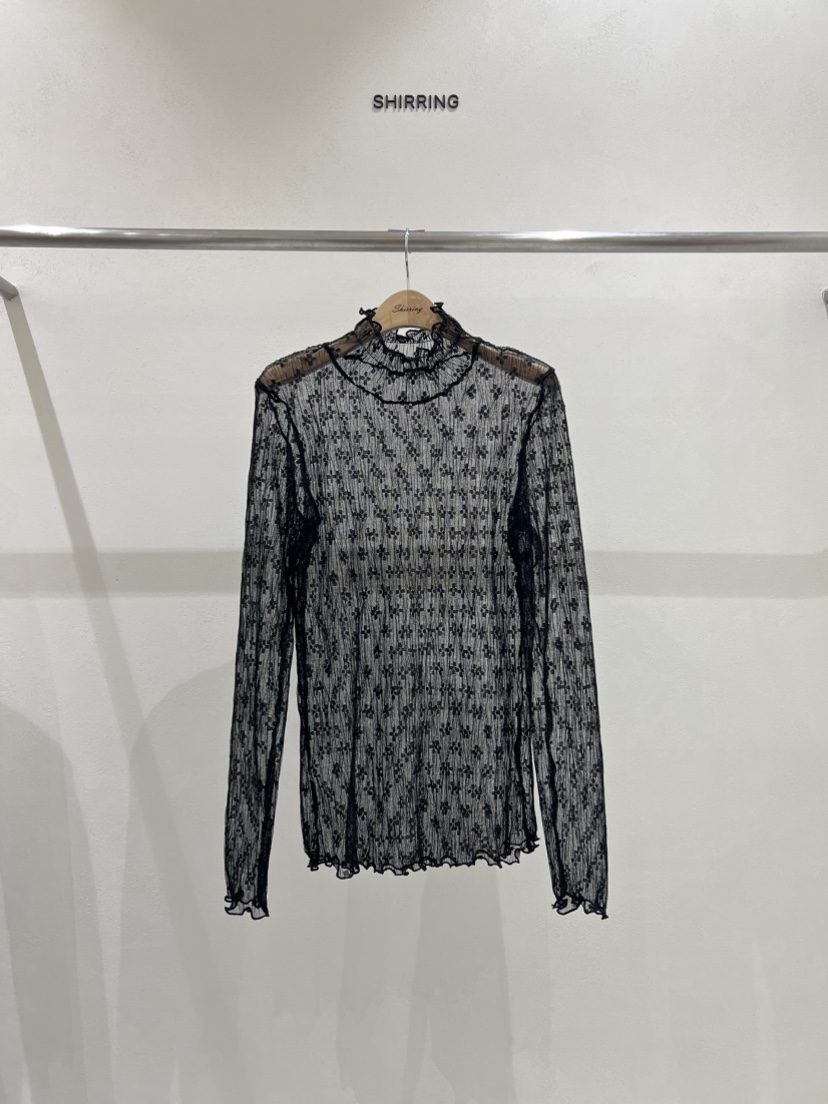 SHIRRING東大門㊣代購女裝新款25秋冬真品推薦休閑襯衫蕾絲衫SHIRRING襯衫/蕾絲衫