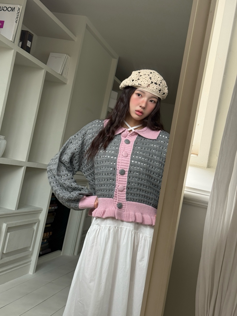 MAISONDEGLORY東大門㊣直郵女裝新款真品人氣職業休閑毛衣開衫MAISON DE GLORY毛衣