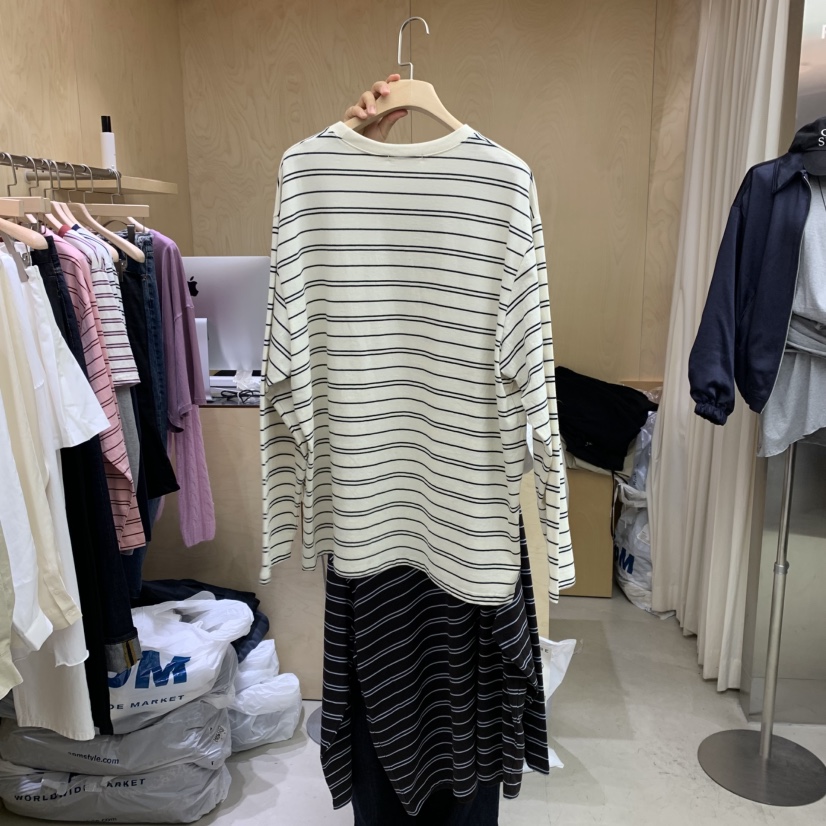 PLEASURE東大門㊣實拍女裝新品時尚真品25秋冬熱賣推薦長袖T恤PLEASURE長袖T恤