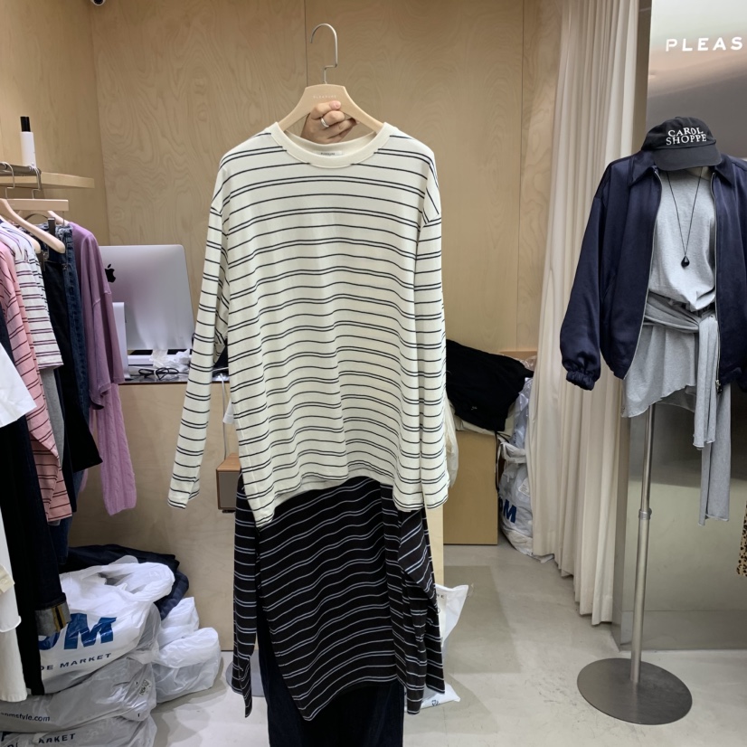 PLEASURE東大門㊣實拍女裝新品時尚真品25秋冬熱賣推薦長袖T恤PLEASURE長袖T恤圖色2