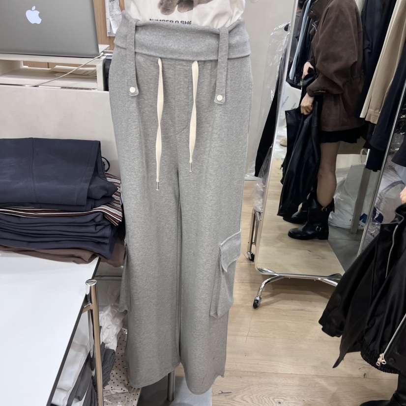 VILLABUTTON韓國直郵㊣女士新款真品職業休閑熱賣休閑褲工裝褲VILLABUTTON休閑褲圖色1
