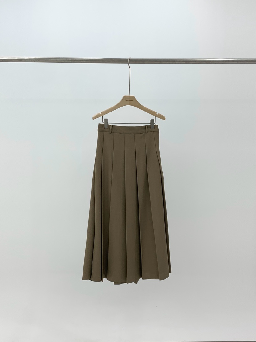 ANDYOUBROWN東大門㊣代購女士新品休閑推薦職業25秋冬長裙百褶ANDYOUBROWN長裙