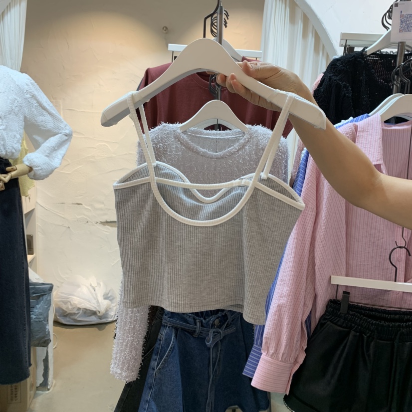 OZ東大門㊣代購女裝新品休閑人氣時尚職業推薦25秋冬吊帶背心OZ.ounce吊帶/背心