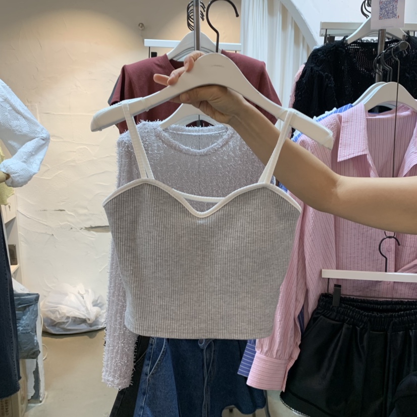 OZ東大門㊣代購女裝新品休閑人氣時尚職業推薦25秋冬吊帶背心OZ.ounce吊帶/背心圖色2