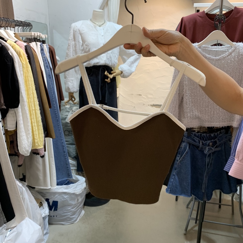OZ東大門㊣代購女裝新品休閑人氣時尚職業推薦25秋冬吊帶背心OZ.ounce吊帶/背心圖色4