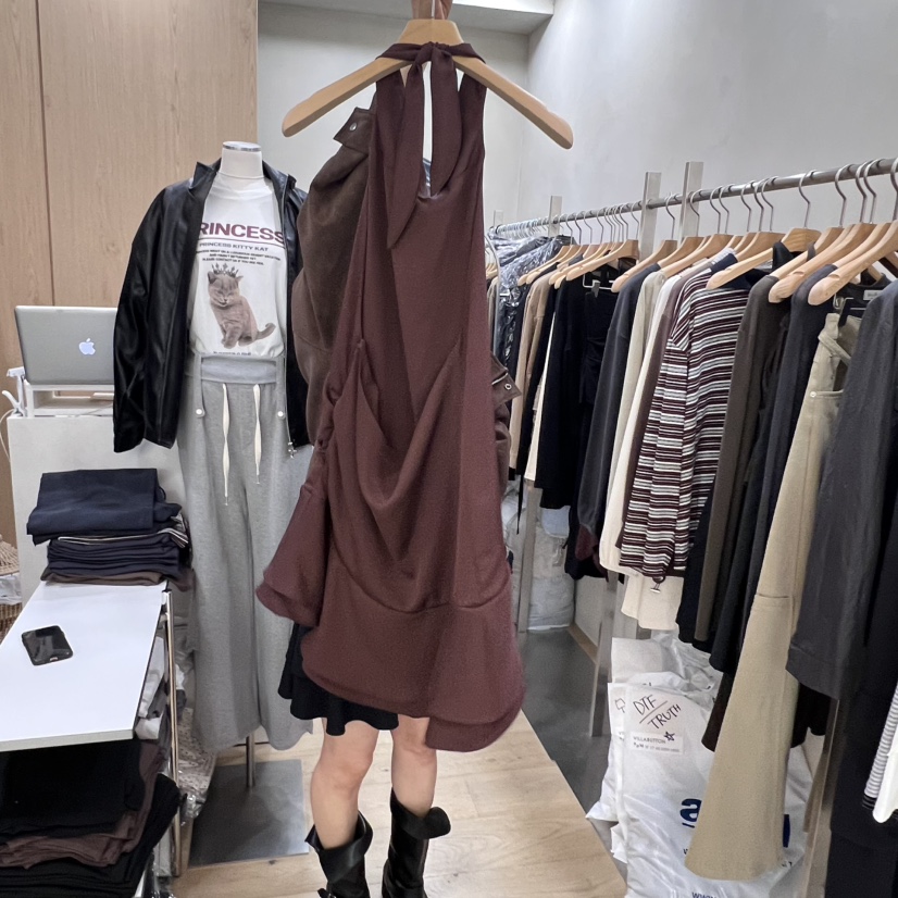 VILLABUTTON韓國代購㊣女裝新品休閑熱賣職業推薦時尚連衣裙VILLABUTTON連衣裙