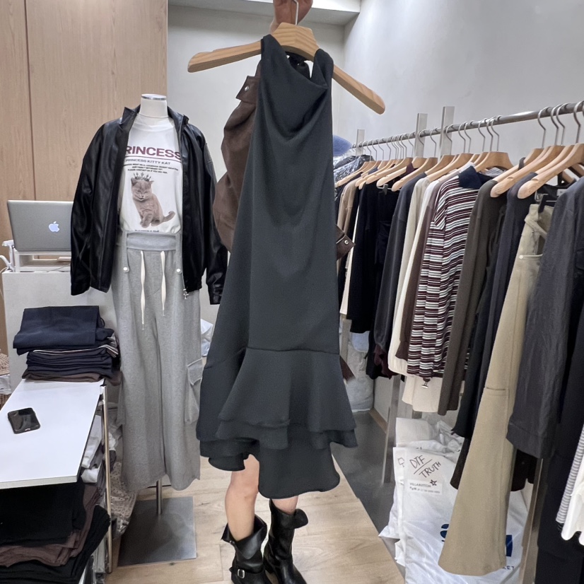 VILLABUTTON韓國代購㊣女裝新品休閑熱賣職業推薦時尚連衣裙VILLABUTTON連衣裙