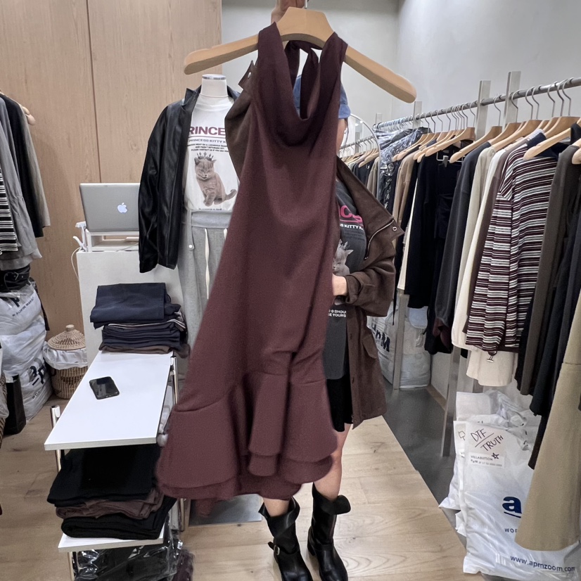 VILLABUTTON韓國代購㊣女裝新品休閑熱賣職業推薦時尚連衣裙VILLABUTTON連衣裙圖色2